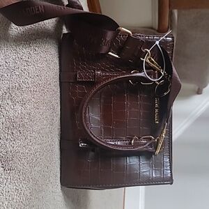 NWTSteve Madden  HandBag With Fashion Coin Pattern DR 138035 Brown BMICKEY Rings